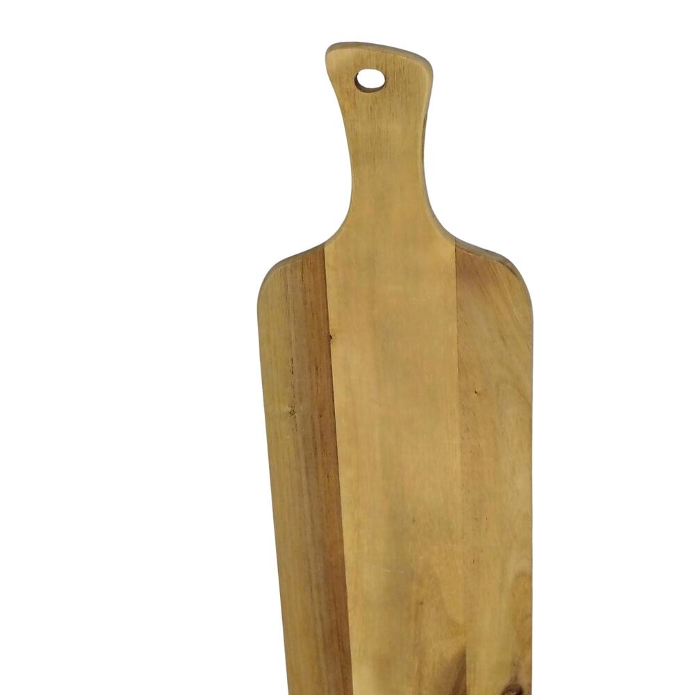 Wooden Long Narrow Charcuterie Chopping Board 22x6 Inches 27 Inch Total Length - Picture 4 of 7